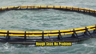 Zwaar uitgevoerde HDPE-viskooi, gebouwd voor ruige open zee