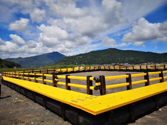 Square Aquaculture Net Cage System HDPE Floating For Fish Farming