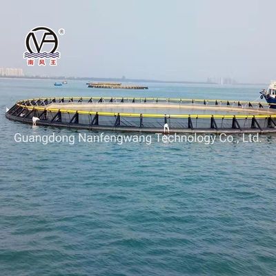 HDPE Anti Wind Wave Aquaculture Fish Cage Diameter 10m 60m CE Certified