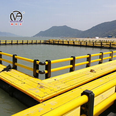 Square HDPE Recreational Fish Cage With Walking Platform, Floating Cage For Lake & Reservoir Freshwater Farming
