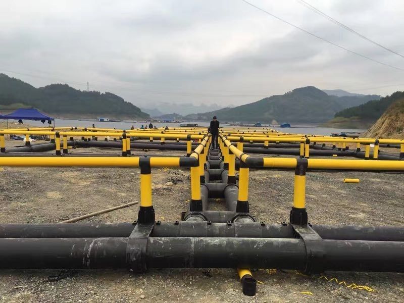 Square HDPE Fish Cage 6X6m Round Dependable For Floating Fish Farming In Lake Or River