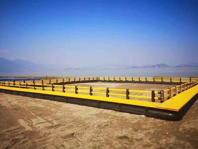 Square Aquaculture Net Cage System HDPE Floating For Fish Farming