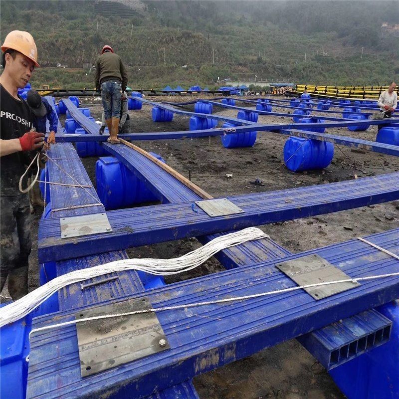 Fishing Machinery Plastic Pontoon Fish Farming Cage with Hydraulic Power Source and Fishing Gear Winch Type