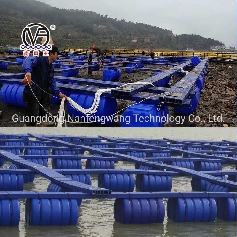 HDPE Net Buoy Fish Floating Cage Square Customization Diameter 10m - 60m