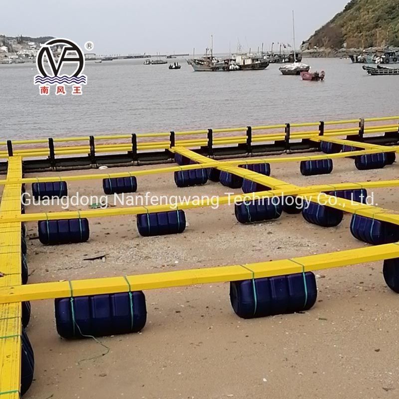 HDPE Net Buoy Fish Floating Cage Square Customization Diameter 10m - 60m