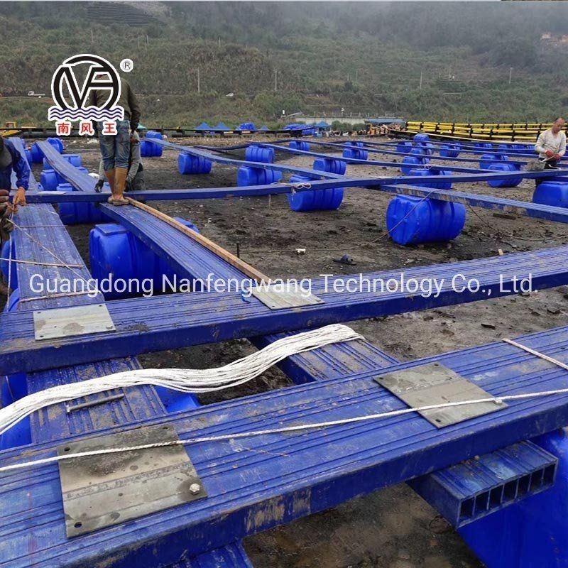 HDPE Net Buoy Fish Floating Cage Square Customization Diameter 10m - 60m