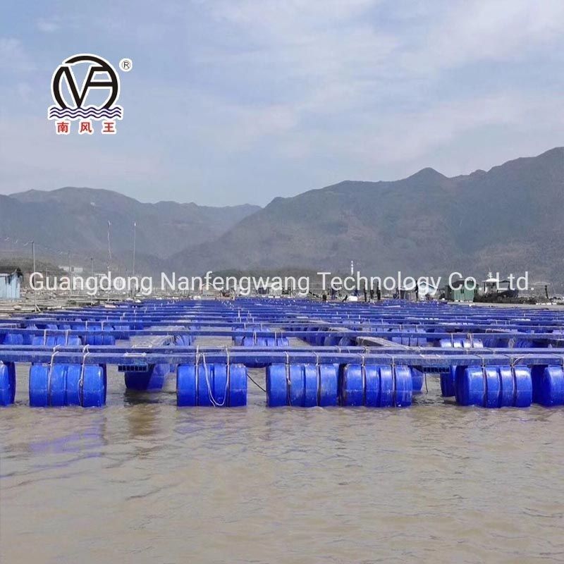 Square Pontoon Aquaculture Fish Cage Customization Diameter 10m - 60m