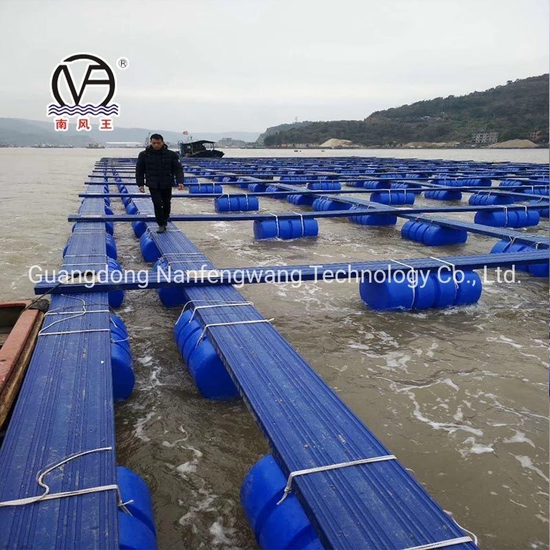 Square Pontoon Aquaculture Fish Cage Customization Diameter 10m - 60m