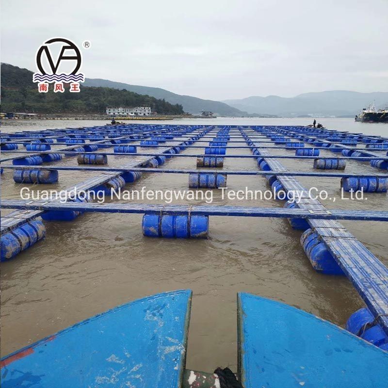 Square Pontoon Aquaculture Fish Cage Customization Diameter 10m - 60m
