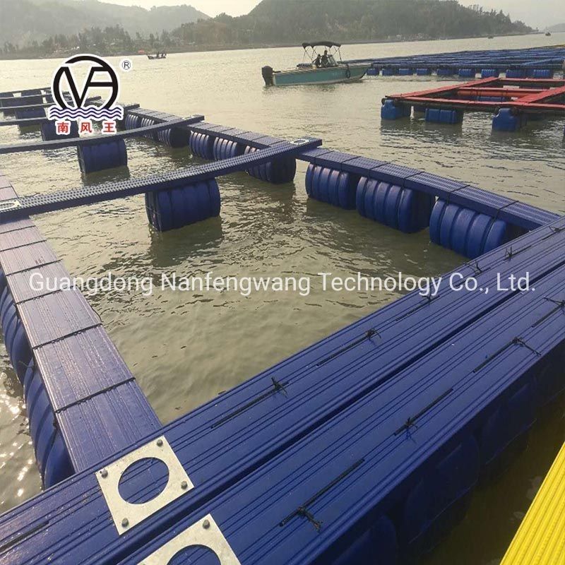 Square Pontoon Aquaculture Fish Cage Customization Diameter 10m - 60m
