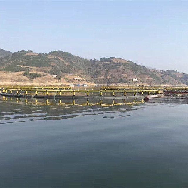 200mm/250mm/315mm/350mm/400mm/450mm/500mm HDPE Circular Floating Freshwater River Aquaculture Cage Fish 10m 60m Diameter