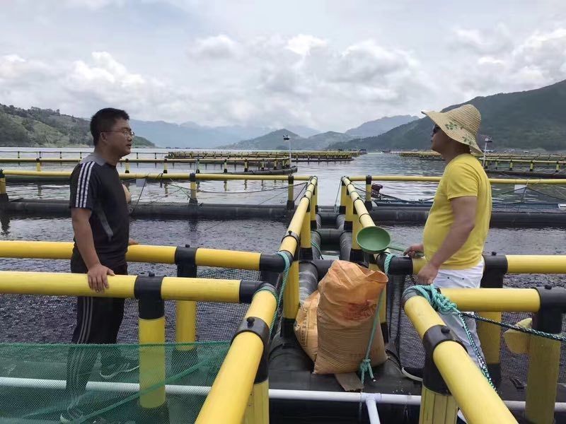 Bracket Square Deep Sea Fish Farming Floating Net Cages with 450mm Floating Pipe
