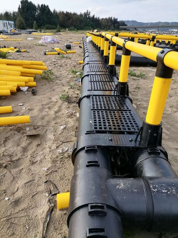Bracket Square Deep Sea Fish Farming Floating Net Cages with 450mm Floating Pipe