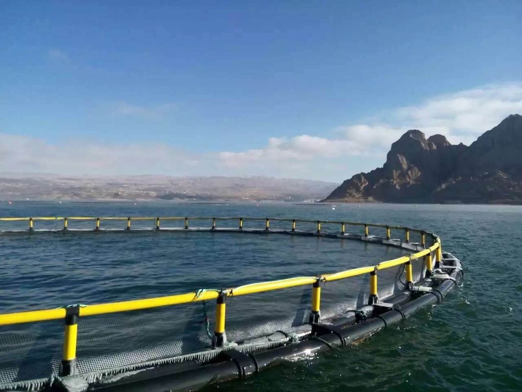 Fishing Auxiliary Machinery Type Auxiliary Winch HDPE Deepsea Floating Fish Farming Cage Black and Yellow
