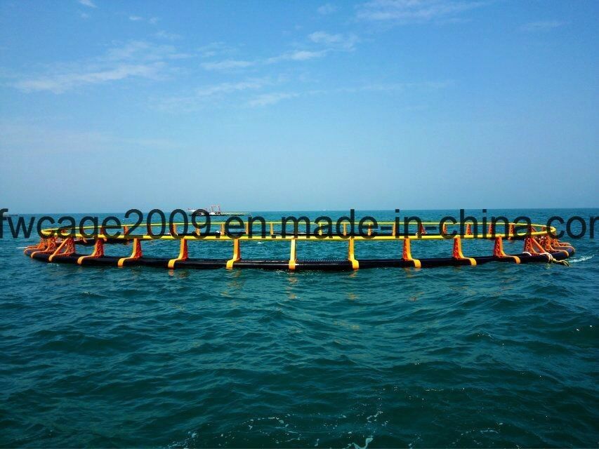 Black and Yellow Fish Cage Float Cage of Fish Diameter 10m 60m for Fish Farming Advancement