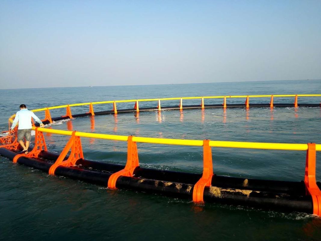 Black and Yellow Floating Fish Farming Net Cage Customized in Kenya