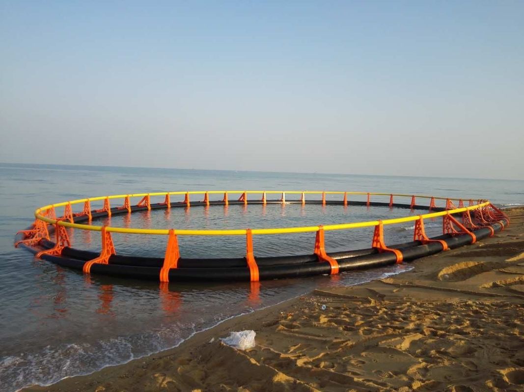 Black and Yellow Floating Fish Farming Net Cage Customized in Kenya