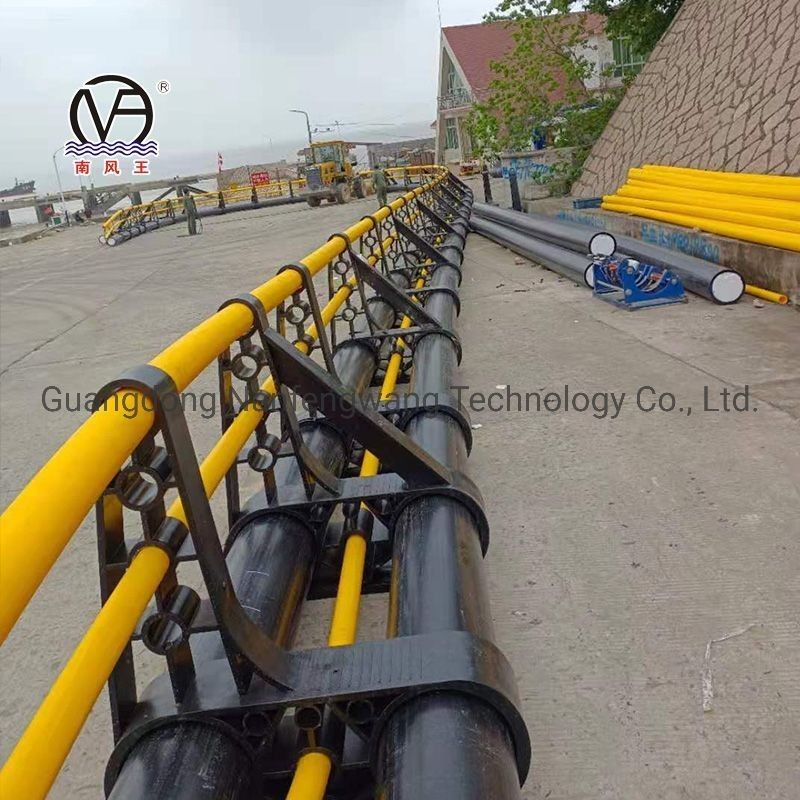 Efficiently Designed Black and Yellow Round Wind Wave Resistant Deep-Water Cage for HDPE Aquaculture
