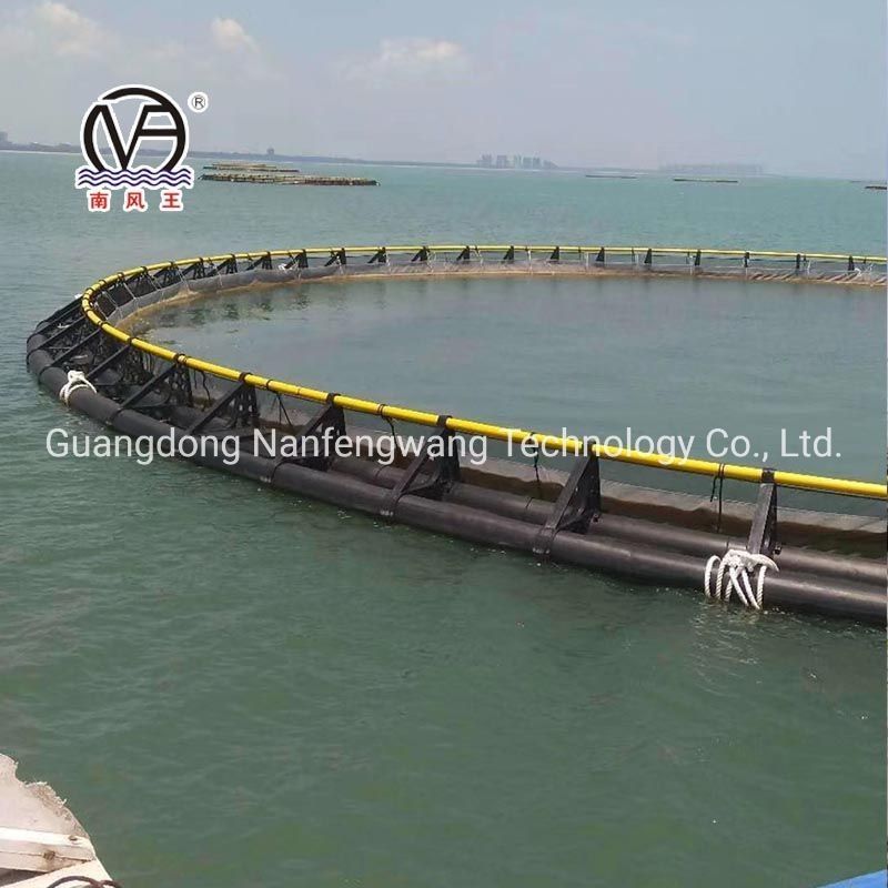 Fishery Breeding Anti Wind Wave Floating Black and Yellow PE Deep-Sea Fish Cage Customization with Customization