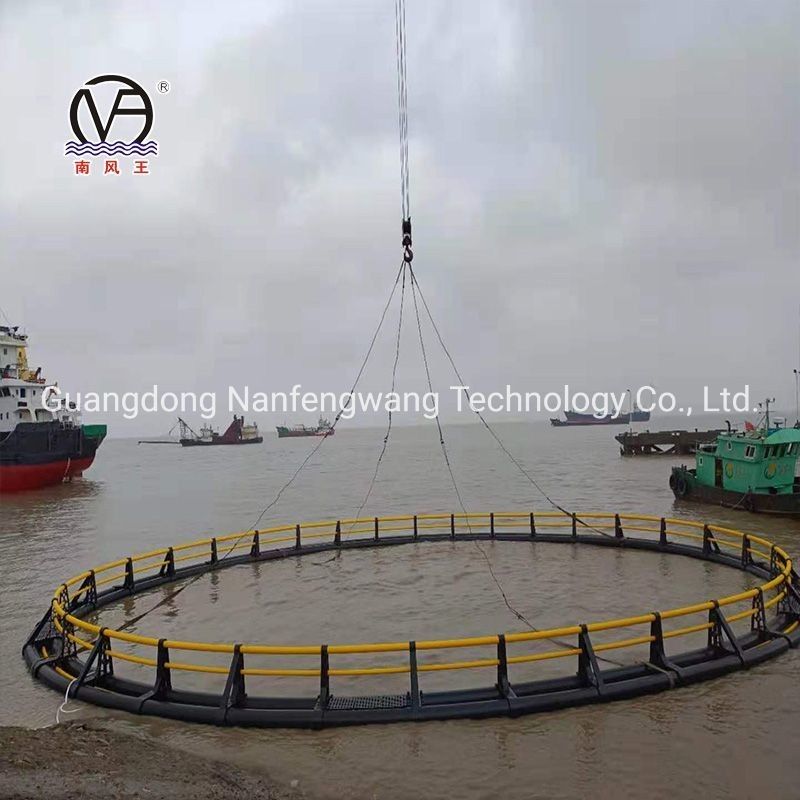 HDPE Reinforced Deep Water Aquaculture Cage with ISO9001 2008 Certification Diameter 10m 60m