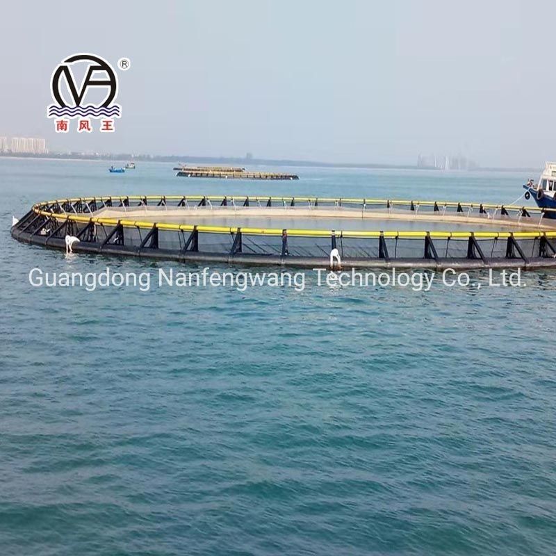 HDPE Anti Wind Wave Aquaculture Fish Cage Diameter 10m 60m CE Certified