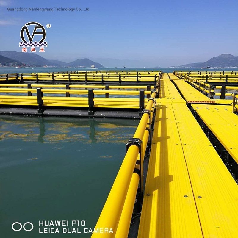HDPE Net Cage Leisure Fish Cage Black and Yellow for Deep Sea Fish Culture