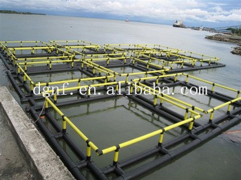 Resistant Storm HDPE Floating Fish Cage with Hydraulic Power Source for 4sq. m to 200sq. m Aquaculture