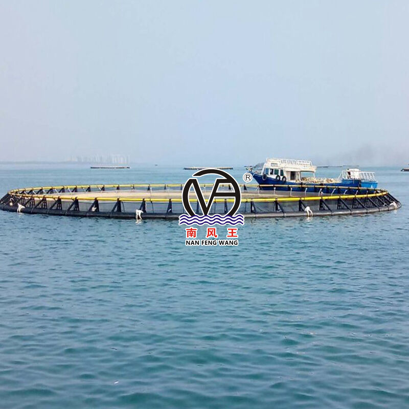 High Strength HDPE Ultrafort Circular Fish Farming Cage 160m For Marine Fish Farming