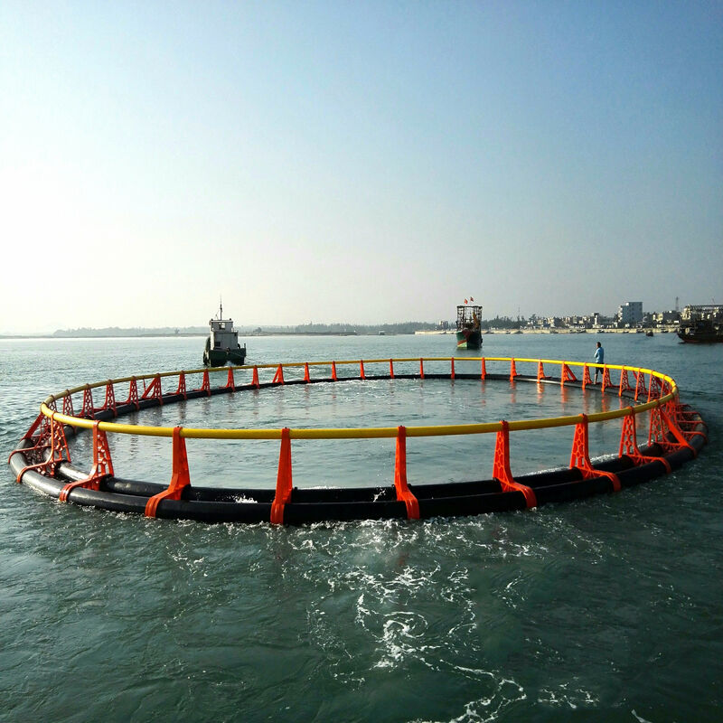 HDPE Fish Cage Floating Platform Integrated Molding Seamless Frame Anti Aging Impact Resistant For Offshore Breeding