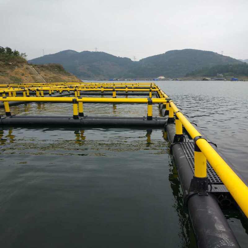 Square Fish Cage HDPE Floating Platform Featuring Corrosion Resistance Wave Resistance And Impact Resistance For Freshwater Aquaculture