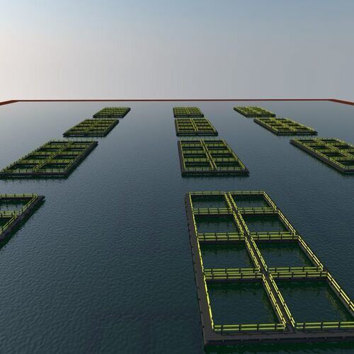 Anti-Wind Wave Square Floating Fish Cage Deep Water Culture Net Cage