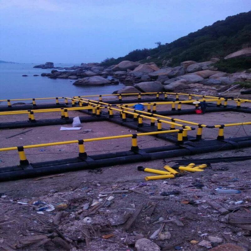 Oversized Square Floating Fish Cage, Industrial Commercial Aquaculture Net Cage, High Strength HDPE Cage for Tilapia Breeding with Anti-Bird and Anti-Escape Design