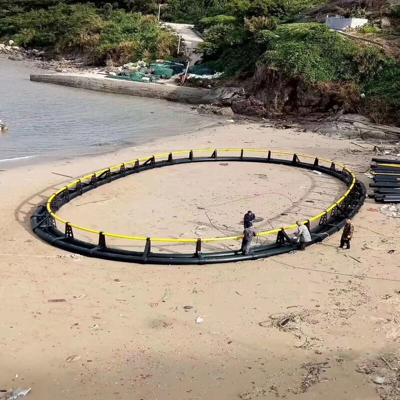 Big Diameter Circular Floating Cage Deep Water Fish Culture Equipment