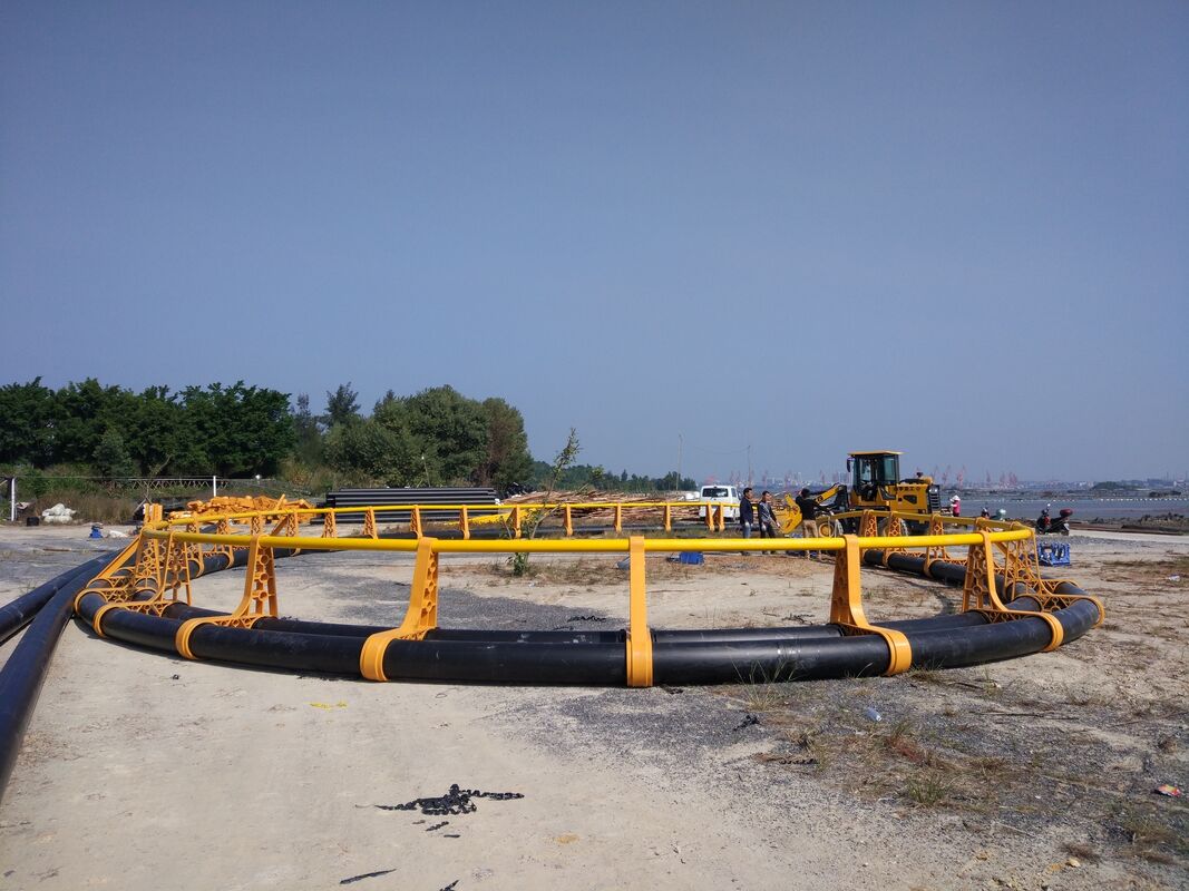 Complete Circular Fish Cage System with Anchors, Ropes and Buoys