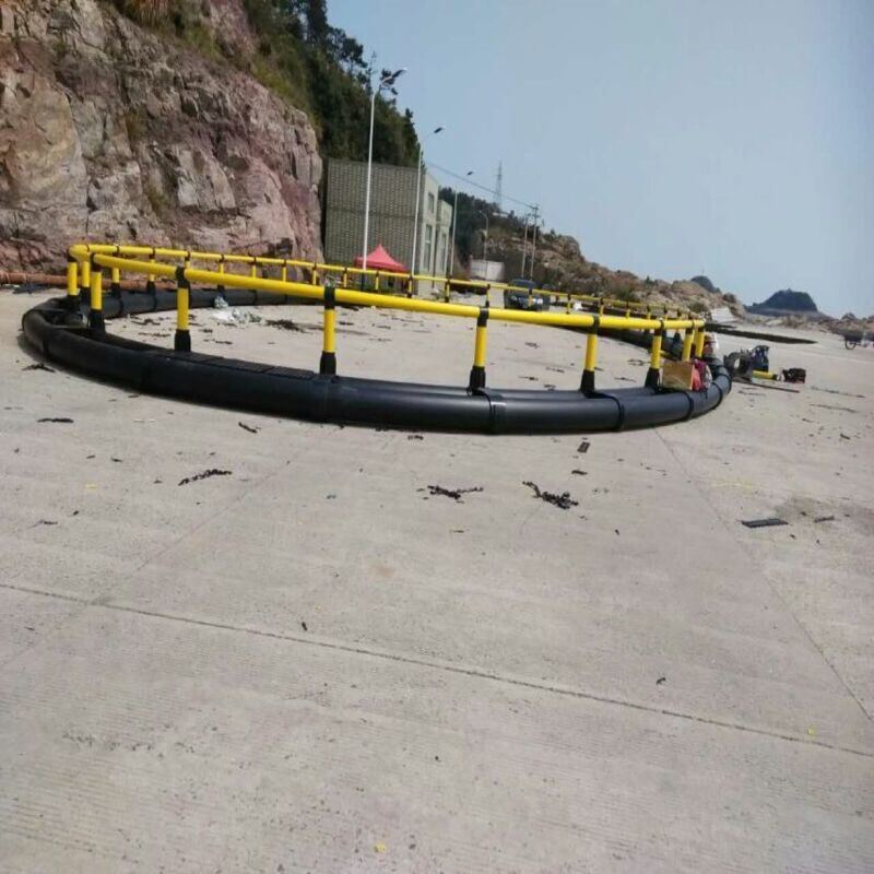 Round HDPE Floating Fish Cage Anti-Wave For Aquaculture