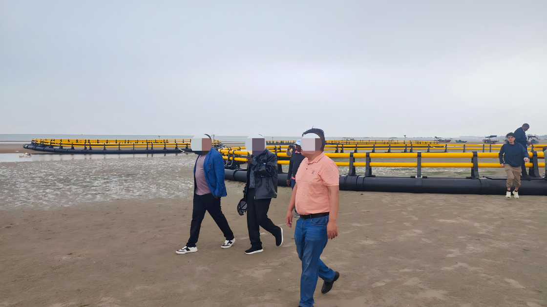 Cage d’élevage de poisson résistante aux vagues avec support intégré breveté, filet sans nœud PE fourni
