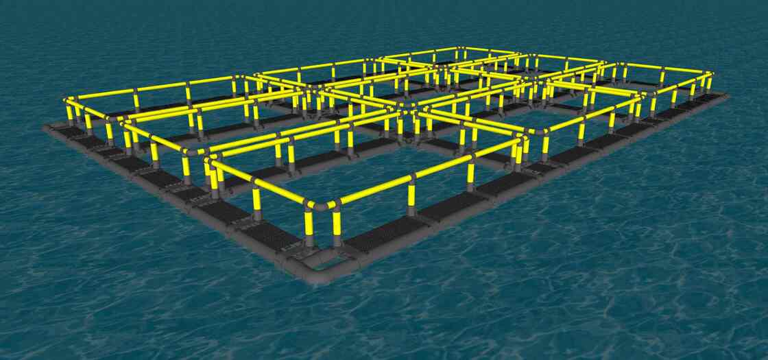 Anti-Wave HDPE Fish Cage, Sturdy Floating Fish Cage to Secure Your Aquaculture Harvest All Year Round