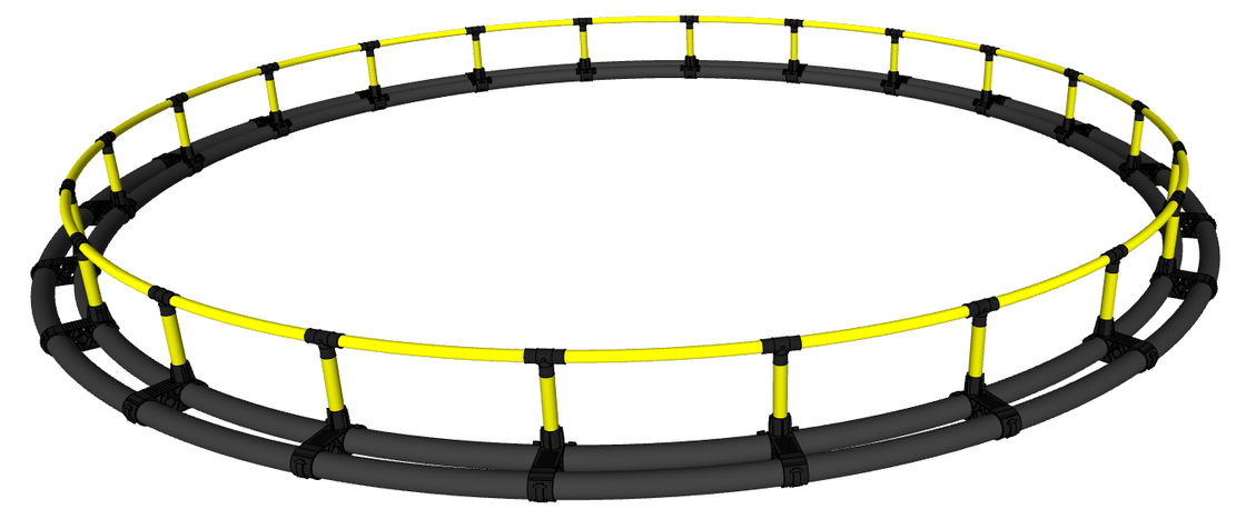 Complete Specs Of 12m Diameter HDPE Round Fish Cage For Commercial Fish Farm