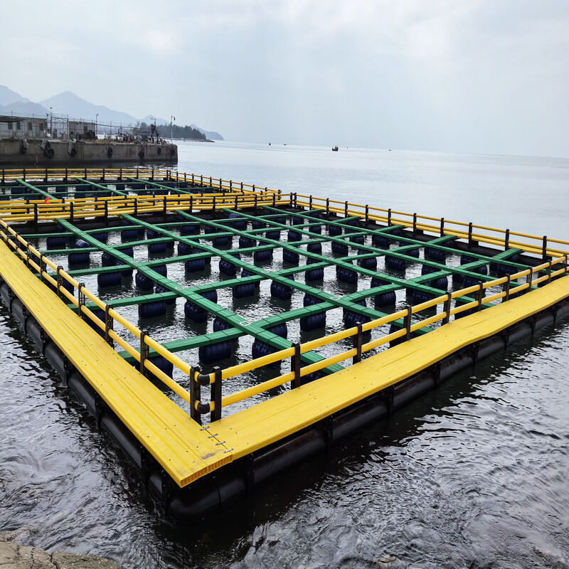 Shock Resistant HDPE Floating Fish Culture Raft for Freshwater Lake Farming