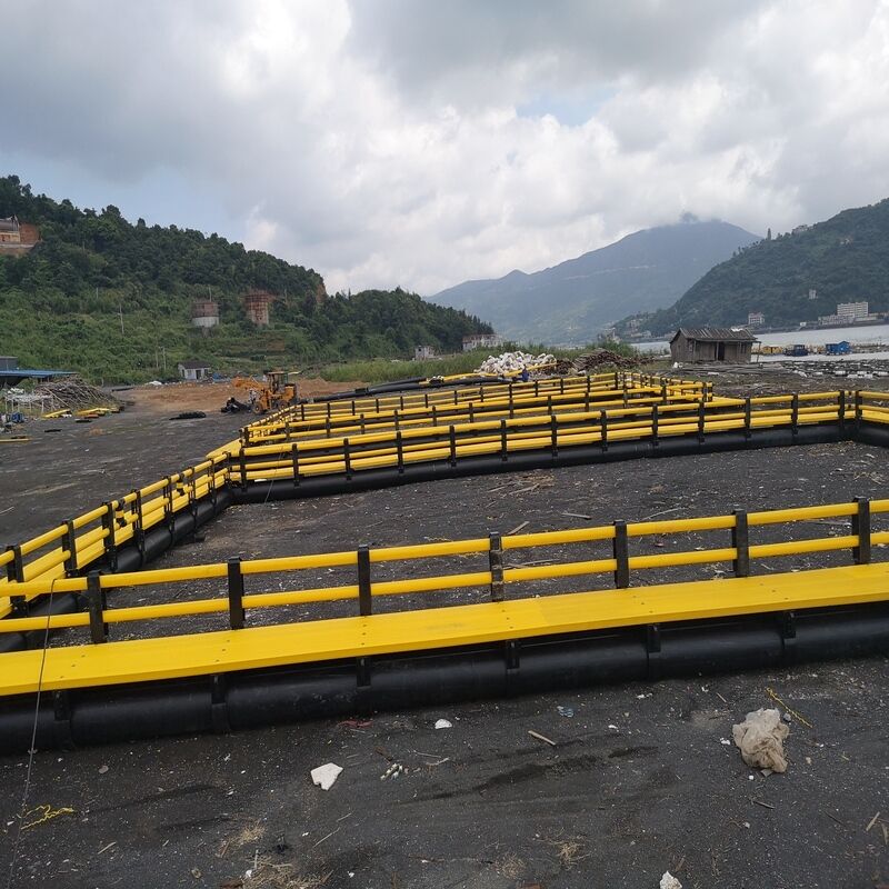 Square HDPE Recreational Fish Cage With Walking Platform, Floating Cage For Lake & Reservoir Freshwater Farming