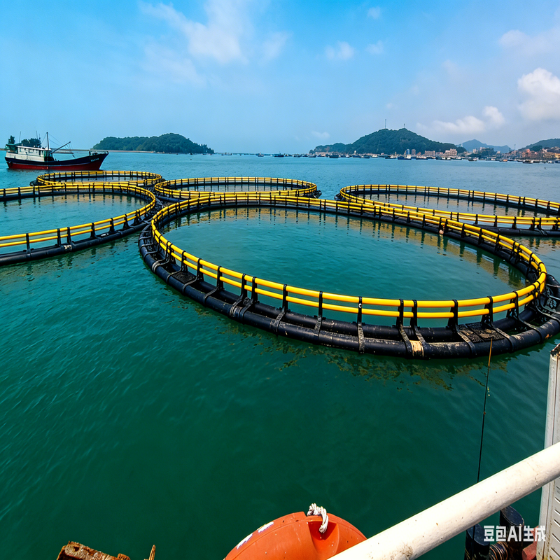 Custom Circumference HDPE Circular Deep‑Sea Cage, Industrial Aquaculture Equipment