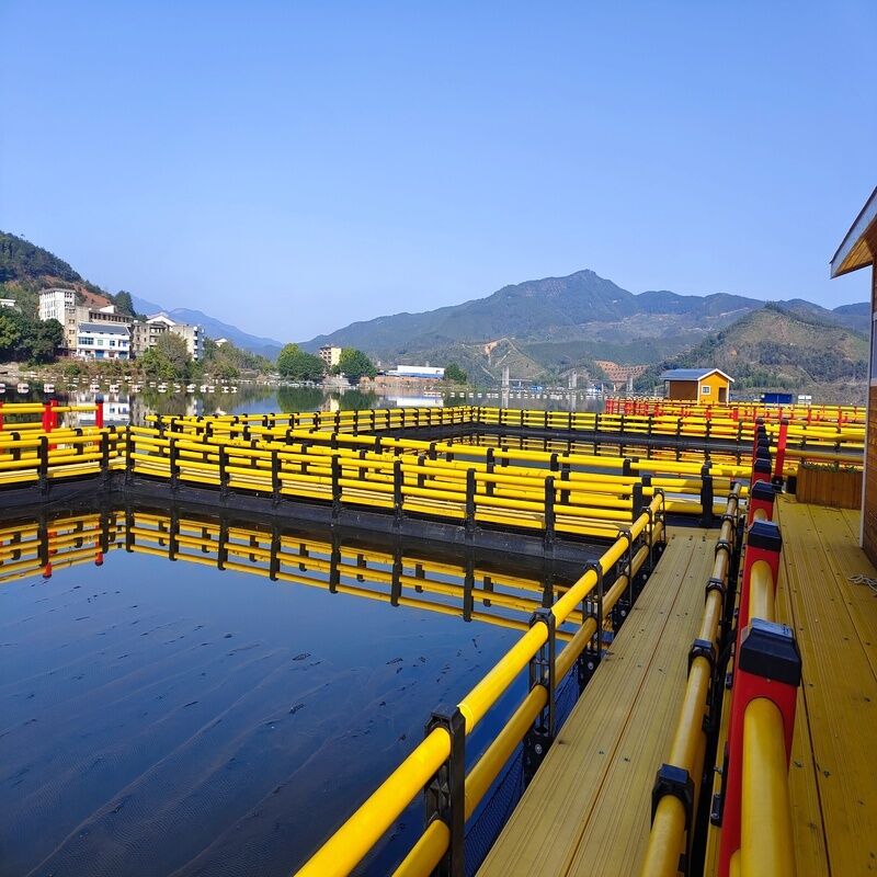 Floating PE Fish Cage Platform With Walkway For Open‑Sea Fish Farming