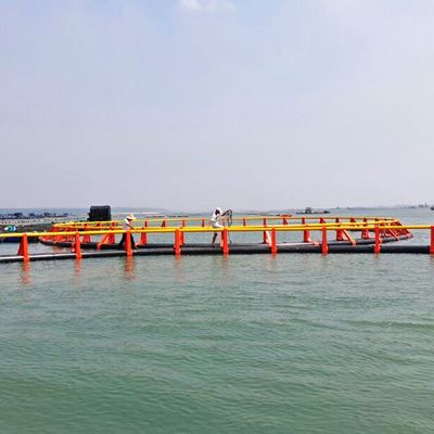 سعر جيد قفص الأسماك العائم HDPE قطره 10m - 50m لتربية الأسماك البحرية متصل