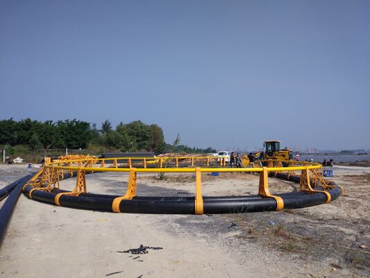 Complete Circular Fish Cage System with Anchors, Ropes and Buoys