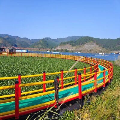 Integrated Round Fish Cage with Platform for Aqua Tourism Fishing