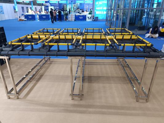 Smooth water circulation PE fish cage creates suitable growing environment for tambaqui at 18–22kg/m³